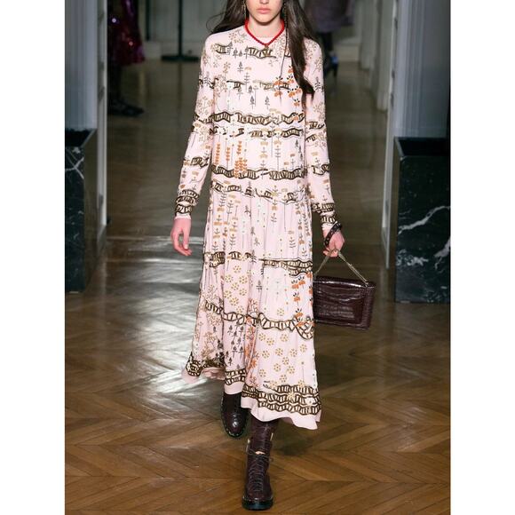 Valentino Runway Collector Dress 38 NWT Beaded Embroidered Silk Pink $15k Rare - Picture 1 of 16